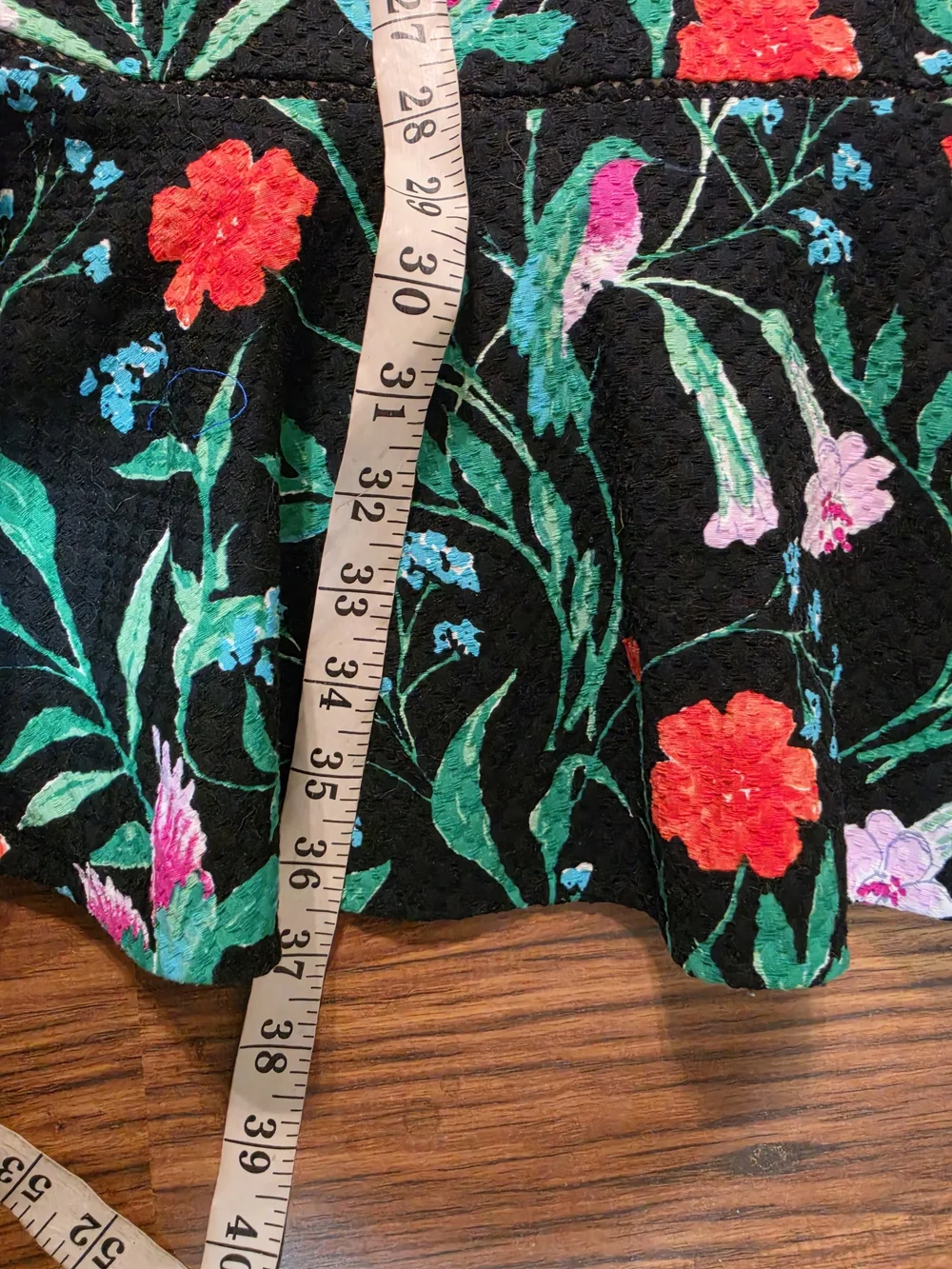 kate spade Black Floral Embroidered V-Neck Mini Dress